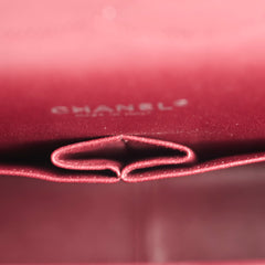 Chanel Maxi Classic Flap Burgundy Striated Quilted Patent Leather bag