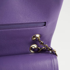 Chanel Medium Classic Flap Caviar Purple