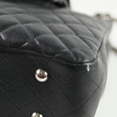 Chanel Paris-Edinburgh Quilted Flap Tote Black Caviar