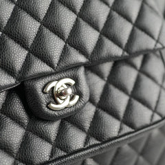 Chanel Paris-Edinburgh Quilted Flap Tote Black Caviar