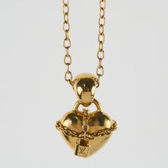 Louis Vuitton Heart Lock Pendant Gold Costume Jewellery