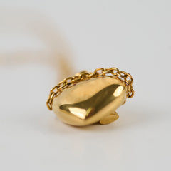 Louis Vuitton Heart Lock Pendant Gold Costume Jewellery