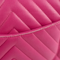Chanel M/L Classic Flap Chevron Lambskin Fuchsia