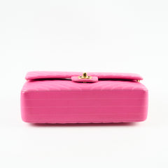Chanel M/L Classic Flap Chevron Lambskin Fuchsia