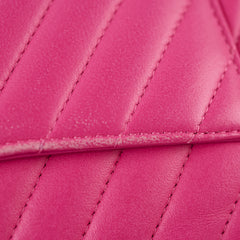 Chanel M/L Classic Flap Chevron Lambskin Fuchsia