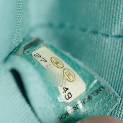 Chanel Old Medium Boy Chevron Calfskin Tiffany Blue