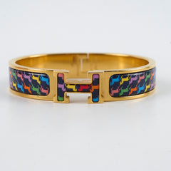 Hermes Clic H Bracelet Houndstooth PM
