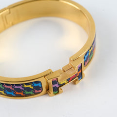 Hermes Clic H Bracelet Houndstooth PM