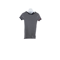 Gucci Striped Short Sleeve Wool Top - Size L