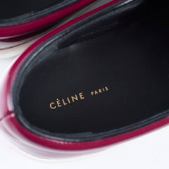 Celine Burgundy Slip On Leather Loafers size 37