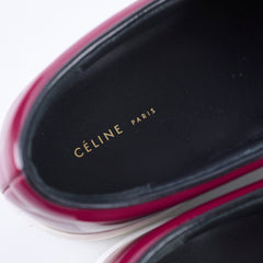 Celine Burgundy Slip On Leather Loafers size 37