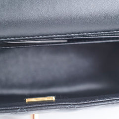 Chanel Mini Rectangular with Top Handle Black GHW Microchipped