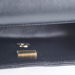 Chanel Mini Rectangular with Top Handle Black GHW Microchipped