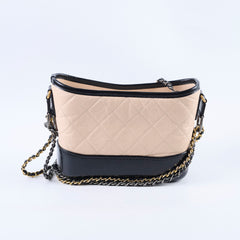 Chanel Gabrielle Bag Small Beige and Black
