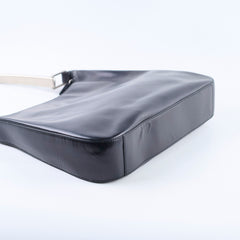 Prada Metal Handle Shoulder Bag