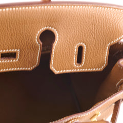 Hermes Birkin 25 Gold Togo GHW X stamp