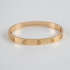 Cartier Love Bracelet Classic Model Rose Gold Size 16 2025