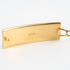 Dior Logo Barrette Hair Clip Black/Gold