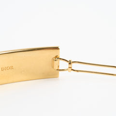 Dior Logo Barrette Hair Clip Black/Gold