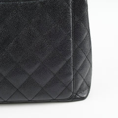 Chanel Vintage Kelly Black Caviar Top Handle