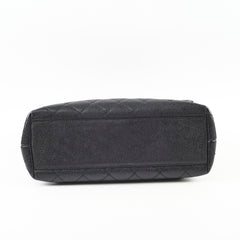 Chanel Vintage Kelly Black Caviar Top Handle