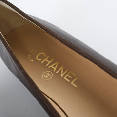 Chanel Ballet Flats Chocolate Brown Size 38