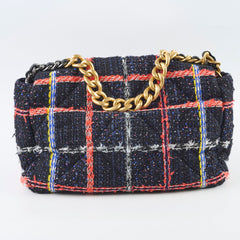 Chanel 19 Bag Medium Tweed Navy, Black