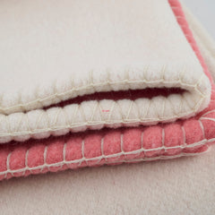 Hermes Avalon Baby Blanket Pink White