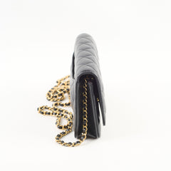 Chanel Caviar Wallet on Chain WOC Black GHW Microchipped