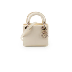 Dior Lizard Mini Lady Dior Cream