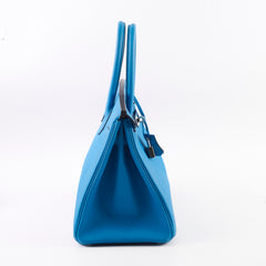 Hermes Birkin 30 Togo Blue Zanzibar A Stamp