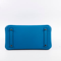 Hermes Birkin 30 Togo Blue Zanzibar A Stamp