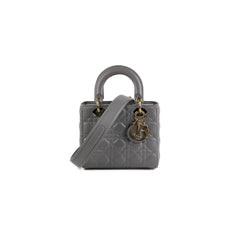 Lady Dior Small ABC Lambskin Grey