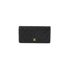 Chanel Long Wallet Caviar Black