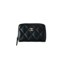 Chanel Zipped Coin Purse Caviar Black