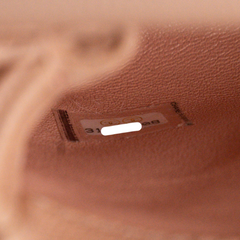 Chanel Mini Coco Handle Peach Caviar Top Handle