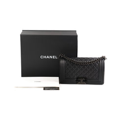 Chanel Old Medium Boy So Black Shoulder Bag