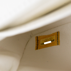 Chanel White Caviar East West Flap Shoulder Bag