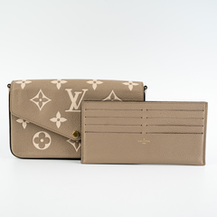 Louis Vuitton Felicie Pochette Beige Empreinte Crossbody Bag