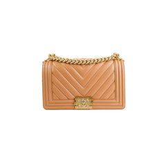 Chanel Old Medium Boy Caramel