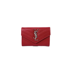 Saint Laurent Matelasse Small Envelope Wallet Red