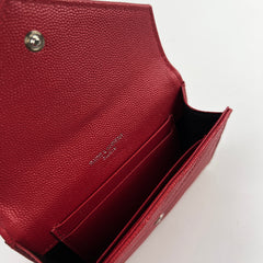 Saint Laurent Matelasse Small Envelope Wallet Red