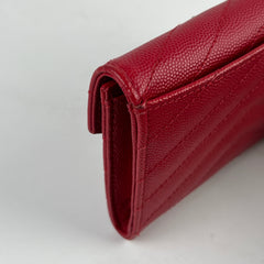 Saint Laurent Matelasse Small Envelope Wallet Red