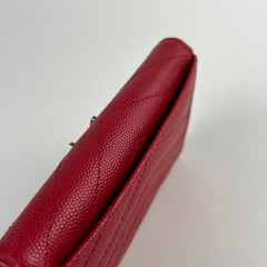 Saint Laurent Matelasse Small Envelope Wallet Red