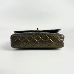 Chanel Patent Small Classic Flap Dark Green 12 Series