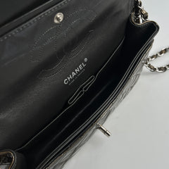 Chanel Patent Small Classic Flap Dark Green 12 Series