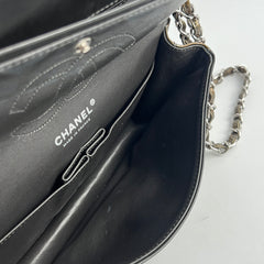 Chanel Patent Small Classic Flap Dark Green 12 Series
