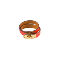 Hermes Mini Kelly Double Red Bracelet