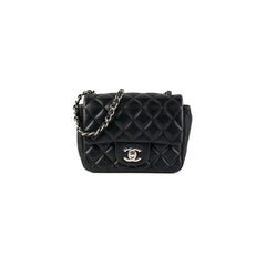 Chanel Square Mini Lambskin Black Bag