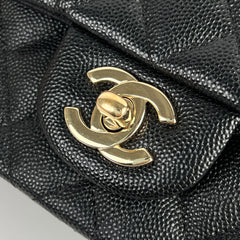 Chanel Caviar Square Mini Black 24 Series